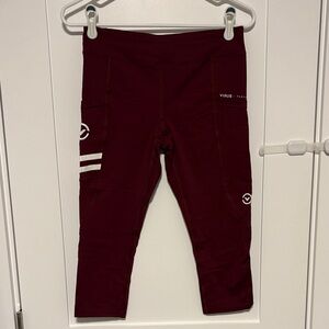 Virus Burgundy Leggings- cropped